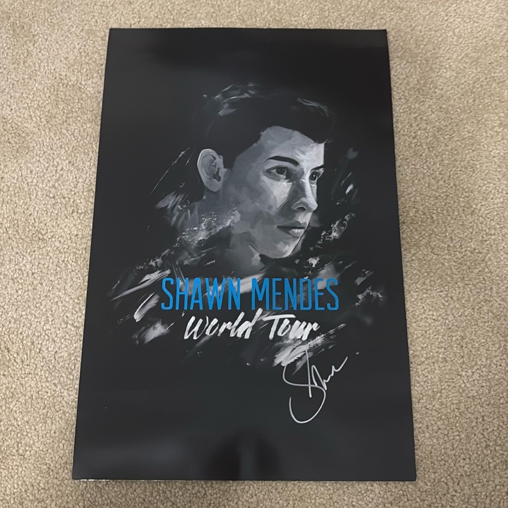 Shawn Mendes autographed poster